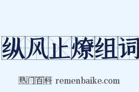 纵风止燎组词是什么意思的图片